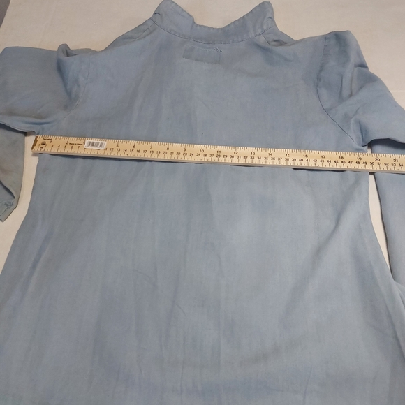Woman Shirt-dress Longsleeve Blue Size Large - Picture 12 of 15